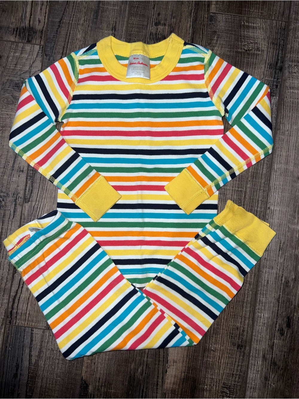 Hanna Andersson Multicolor Striped Long Johns